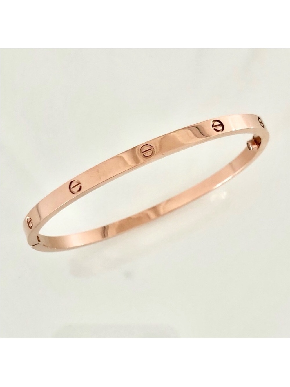 Generic Thin Rose Gold Screw Cuff Bangle Bracelet with Screwdriver - Picture 2 of 9